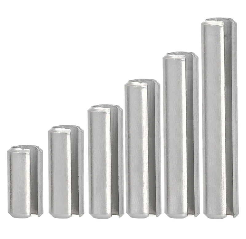 Stainless Steel M4/5/6 Split Spring Dowel Elastic Cylindrical Positioning Cotter Pin Tension Dowel Straight Slotted Spring Pin