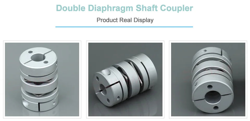 2pcs MSM D26L35 Flexible Double Diaphragm Shaft Coupler OD26mm Disc Elastic Couplings Stepper Servo Motor Couples CNC Screw Rod