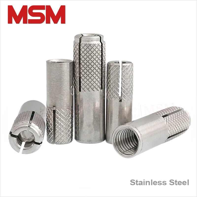 Stainless Steel Drop-in Anchor Expansion Sleeve Bolt Implosion Threaded Bolt Sleeve Anchors Screw Tool M6 M8 M10 M12