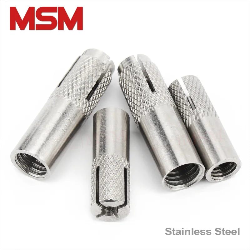 Stainless Steel Drop-in Anchor Expansion Sleeve Bolt Implosion Threaded Bolt Sleeve Anchors Screw Tool M6 M8 M10 M12