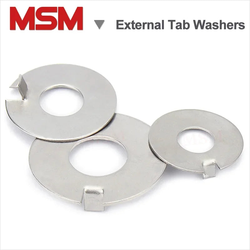 Stainless Steel External Tab Washers Stop Spacer Lock Gaskets With External Tongue M4/M5/6/8/10/12/14/16/18/20/22/24
