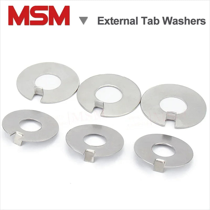 Stainless Steel External Tab Washers Stop Spacer Lock Gaskets With External Tongue M4/M5/6/8/10/12/14/16/18/20/22/24