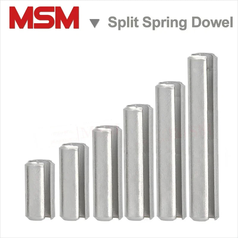 Stainless Steel M4/5/6 Split Spring Dowel Elastic Cylindrical Positioning Cotter Pin Tension Dowel Straight Slotted Spring Pin