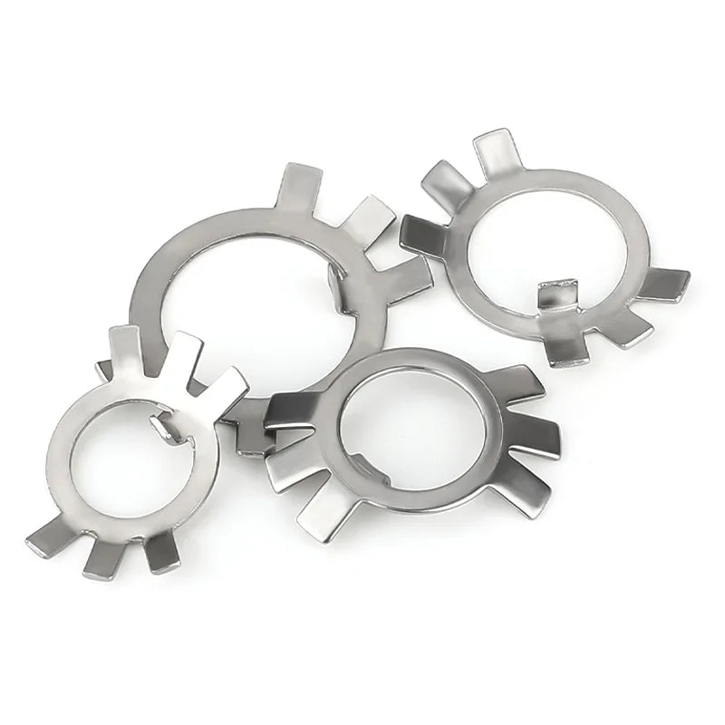 Xpc Stainless Steel Tab Washers For Round Nuts GB858 M10~M200 Lock Gasket Spacer Retaining Stop Washers For Slotted Round Nuts