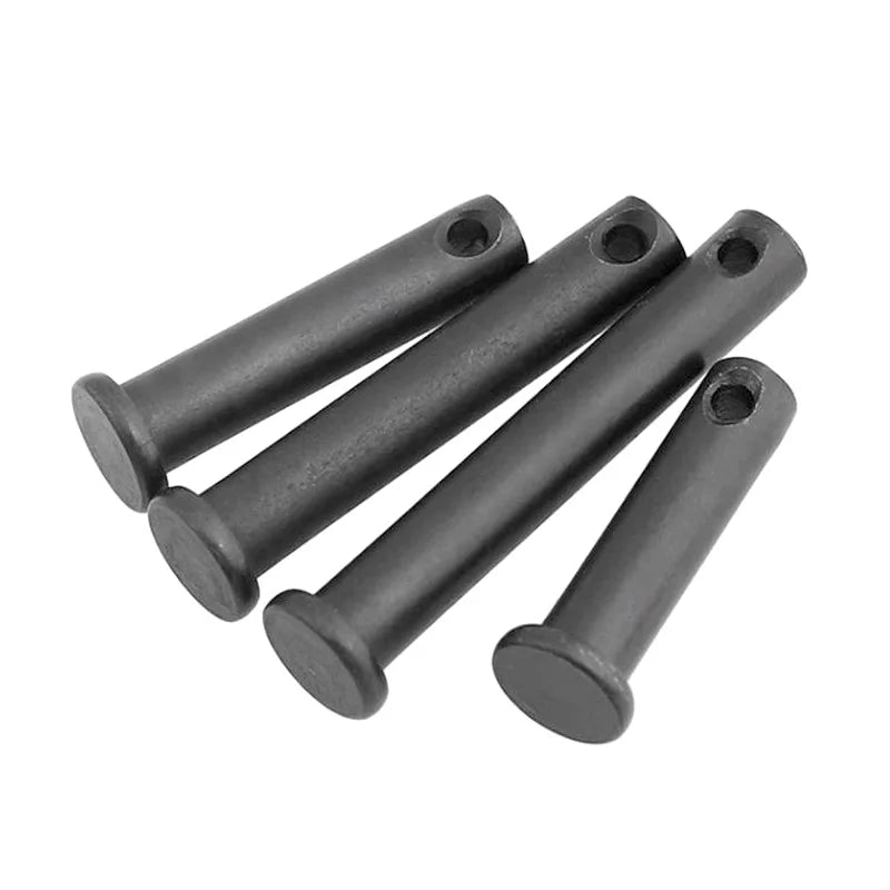 Xpcs Carbon Steel Black Dowel Pins Flat Head Cylindrical Pin with Split Pin M4/5/6/8 Positioning Clevis Bolt Shaft Cotter Plug