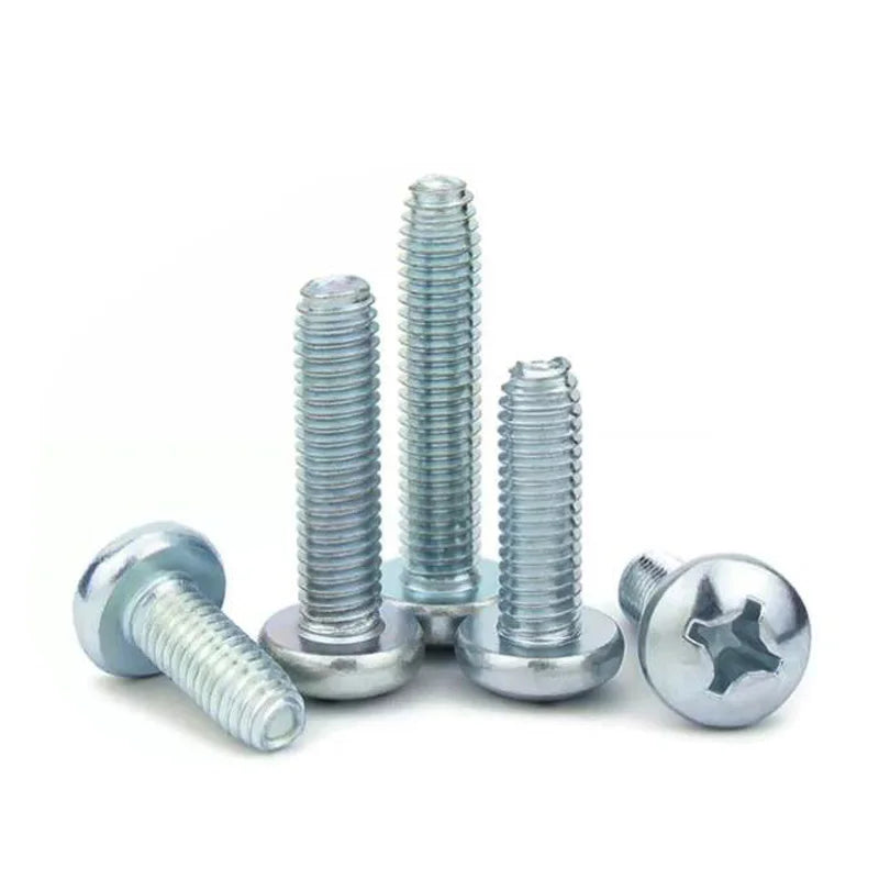 Xpcs Carbon Steel Cross Recessed Pan Head Thread Forming Screws Phillips Rolling Screws M2/2.5/3/4/5/6 Self-tapping Lock Screws