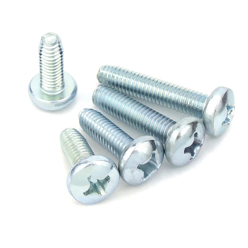 Xpcs Carbon Steel Cross Recessed Pan Head Thread Forming Screws Phillips Rolling Screws M2/2.5/3/4/5/6 Self-tapping Lock Screws