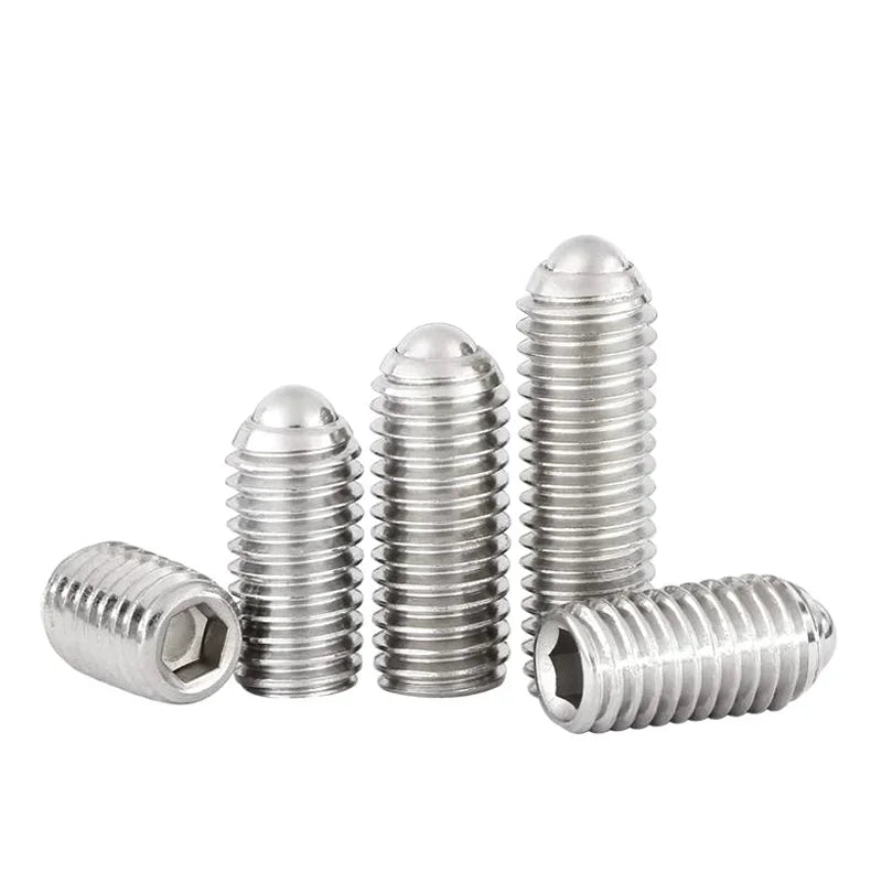 Xpcs Hex Socket Spring Ball Plunger Screw Stainless Steel Positioning Allen Grub Bolt Ball Point Set Screws M8 M10 M12 M16