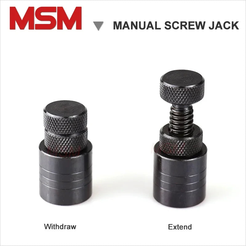 MSM Manual Screw Jack S70 S100 S150 Die Special Adjustable Jack Cushion Iron Moulds Height Adapter Hand Hoist Steel Block Nut Bolt Set