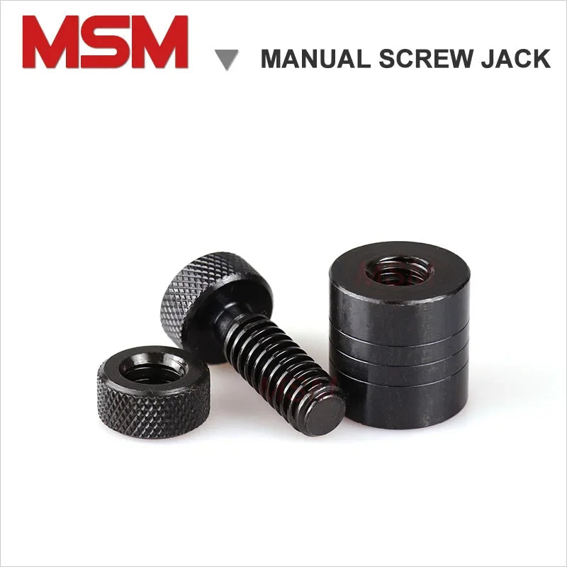 MSM Manual Screw Jack S70 S100 S150 Die Special Adjustable Jack Cushion Iron Moulds Height Adapter Hand Hoist Steel Block Nut Bolt Set