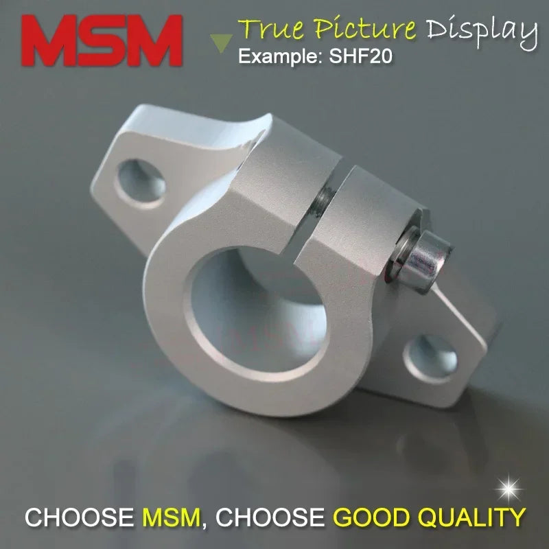 MSM Shaft Support SHF8 SHF10 SHF12 SHF13 SHF16 SHF20 SHF25 SHF30 SHF35 SHF40 SHF50 Aluminium Holder Linear Rail End Bracket (mm)