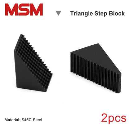 2pcs MSM Triangle Step Block 10.9 Level Harden Tooling Fixture Combined Clamp Mould Pressing Plate for CNC Drilling Milling Machine