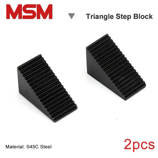 2pcs MSM Triangle Step Block 10.9 Level Harden Tooling Fixture Combined Clamp Mould Pressing Plate for CNC Drilling Milling Machine