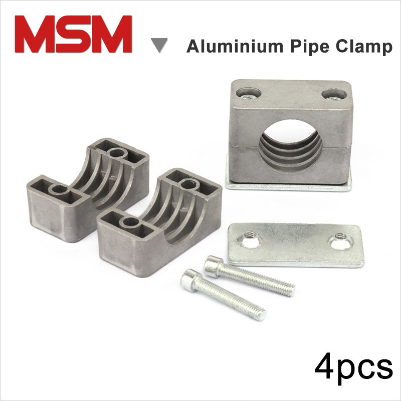 4pcs MSM Aluminium Pipe Clip Light Duty High Temperature Resistance Tube Clamp for Hydraulic Hose Oil/Marine/Plastic Pipes Cables