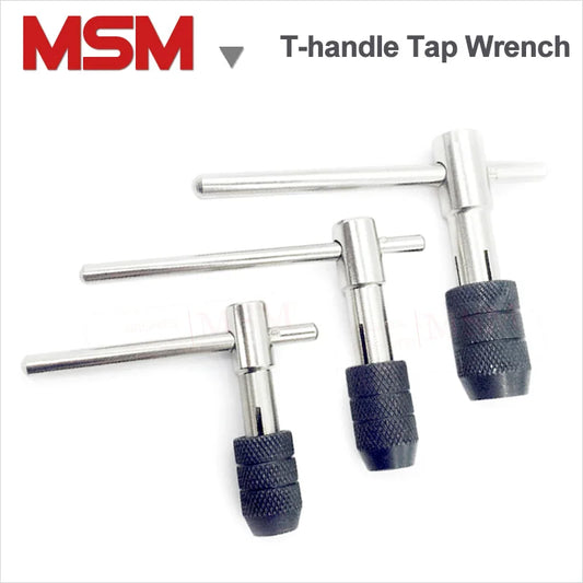 1 Pc MSM Adjustable T-handle Tap Wrench Taps Holder For Hand Usage M3- M4 M5-M8 M6-M12 Single Tap Wrench Tapping Threading Tool