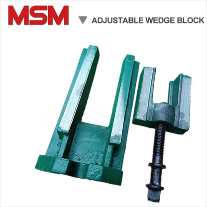1 Set Cast Iron Two Tiers Wedge Block Machine Pad 140X75X40 Capability 0.5 Ton For CNC Lathe Milling Machine Height Adjustance