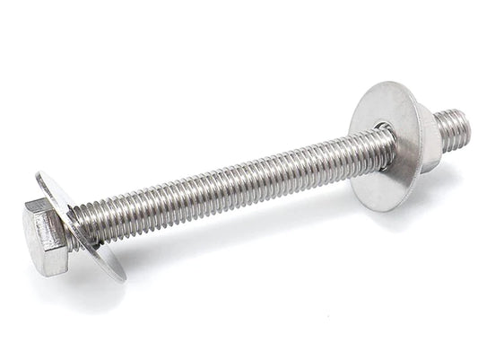 1 Set Stainless Hex Head M14 M16 M18 M20 Extra Long Screw/Bolt With Two Plain Washers And One Nut Fully Threaded Length 80~200mm