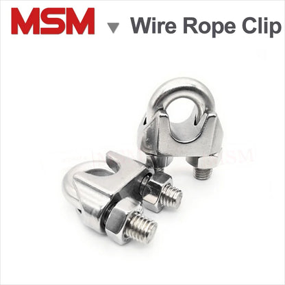 10/2 Pcs U Type Wire Rope Clips U Shape Clamp Cable Bolts Rigging Wire Rope Chuck M2/3/4/5/6/8/10/12/14/16/18/20/22/24/26/30/32
