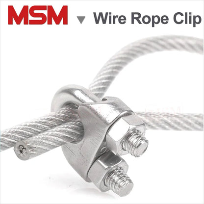 10/2 Pcs U Type Wire Rope Clips U Shape Clamp Cable Bolts Rigging Wire Rope Chuck M2/3/4/5/6/8/10/12/14/16/18/20/22/24/26/30/32