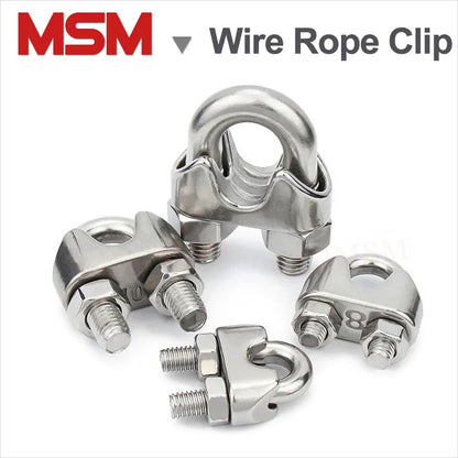 10/2 Pcs U Type Wire Rope Clips U Shape Clamp Cable Bolts Rigging Wire Rope Chuck M2/3/4/5/6/8/10/12/14/16/18/20/22/24/26/30/32
