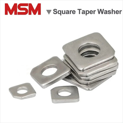 10 PCS Stainless Steel Square Taper Washers For Slot Section GB853 Square Oblique Gasket M6/8/10/12/16/18/20
