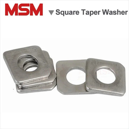 10 PCS Stainless Steel Square Taper Washers For Slot Section GB853 Square Oblique Gasket M6/8/10/12/16/18/20