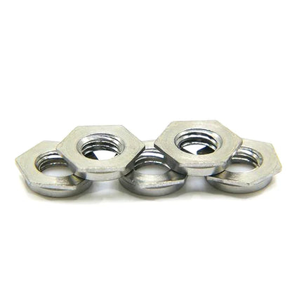 100 Pcs Stainless Steel Flush Nuts M2 M2.5 M3 M4 M5 M6 Pressure Inserted Hex Flat Nut Riveted Self-clinching Nut