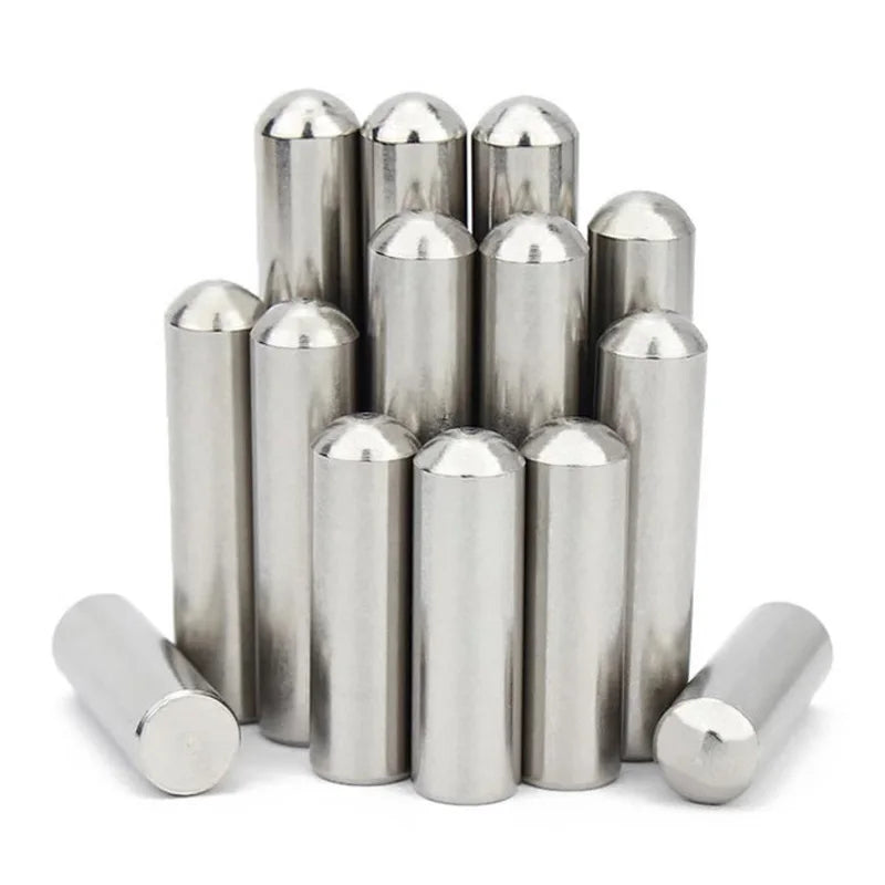 10pcs Diameter 5mm Solid Round Head Cylindrical Pin 304 Stainless Steel Positioning Dowel Shaft Fixed Parallel Pins
