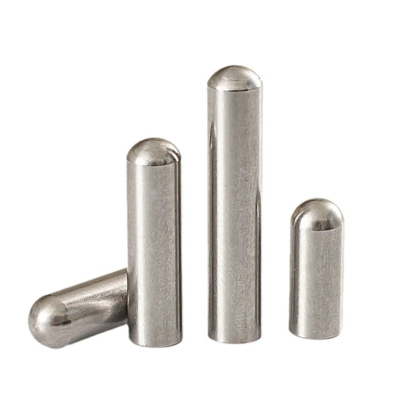 100pcs Diameter 0.6mm to 2mm Solid Round Head Cylindrical Pin 304 Stainless Steel Positioning Dowel Shaft Fixed Parallel Pins
