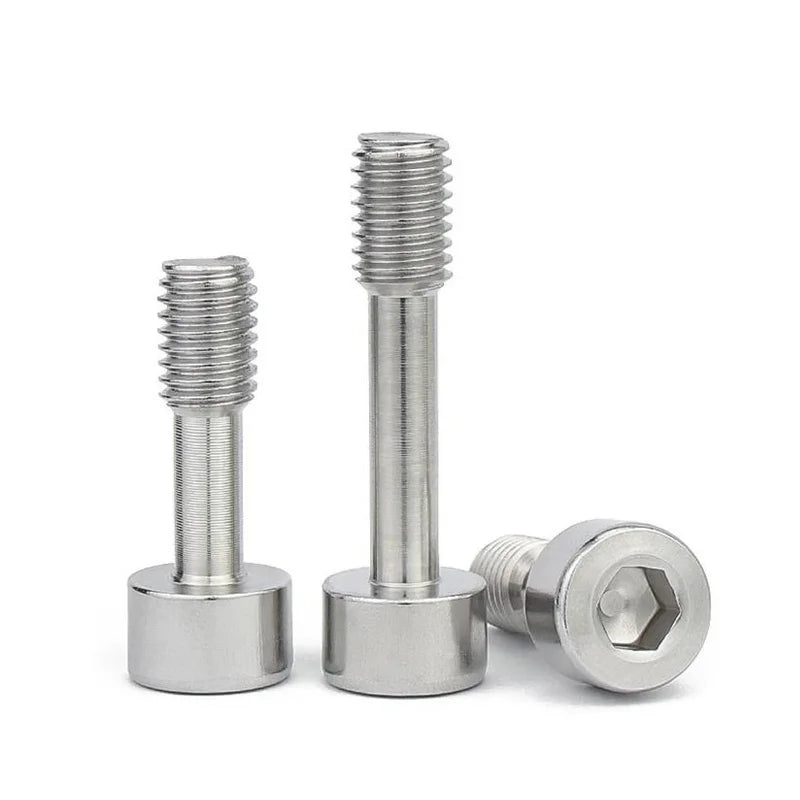 10pcs Smooth Hexagon Socket Captive Screws Short Head 304 Stainles Steel M2 M2.5 M3 M4 M5 M6 Half Thread Male Bolt Anti-Release