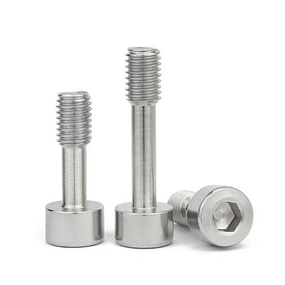 10pcs Smooth Hexagon Socket Captive Screws Short Head 304 Stainles Steel M2 M2.5 M3 M4 M5 M6 Half Thread Male Bolt Anti-Release