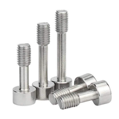 10pcs Smooth Hexagon Socket Captive Screws Short Head 304 Stainles Steel M2 M2.5 M3 M4 M5 M6 Half Thread Male Bolt Anti-Release