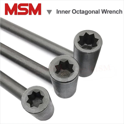1Pc High Strength L Type Single Lever Inner Octagonal Wrench Tool Rest Bench 17 Square 19 Four-jaw Chuck Female Octagonal Wrench