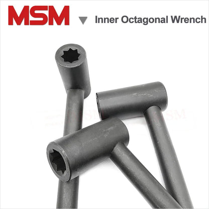 1Pc High Strength L Type Single Lever Inner Octagonal Wrench Tool Rest Bench 17 Square 19 Four-jaw Chuck Female Octagonal Wrench