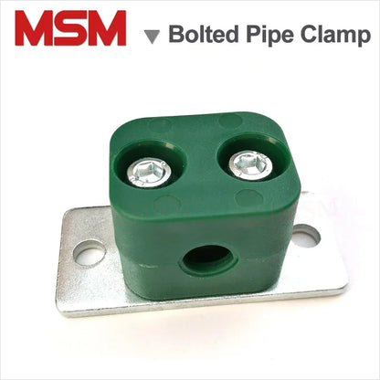 2 Pcs Light Duty Inner Hexagon Bolted Plastic Pipe Clamp With Mounting Hole Pipe Clip Tube Fastening Accessories M6~M42