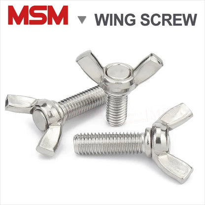 20 Pcs Stainless Steel M3 Wing Screw Butterfly Bolt Wing Bolt Hand Tighten Screws Length [6-50mm]