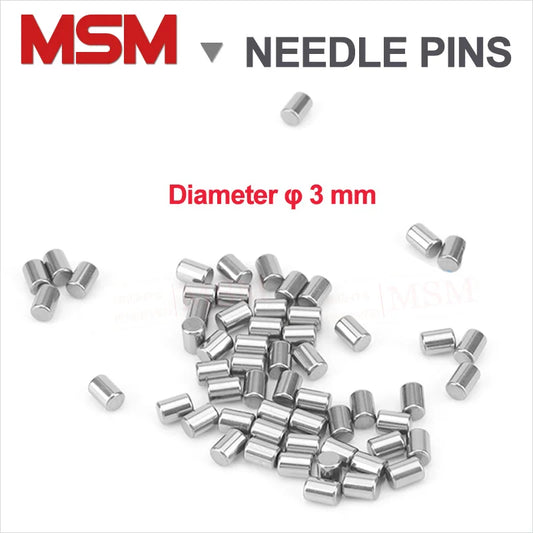 200/100/50 PCS GCr15 Bearing Steel Diameter 3mm Cylindrical Pin Locating Dowel Needle Bearing Pin Rollers Length [3-60mm]