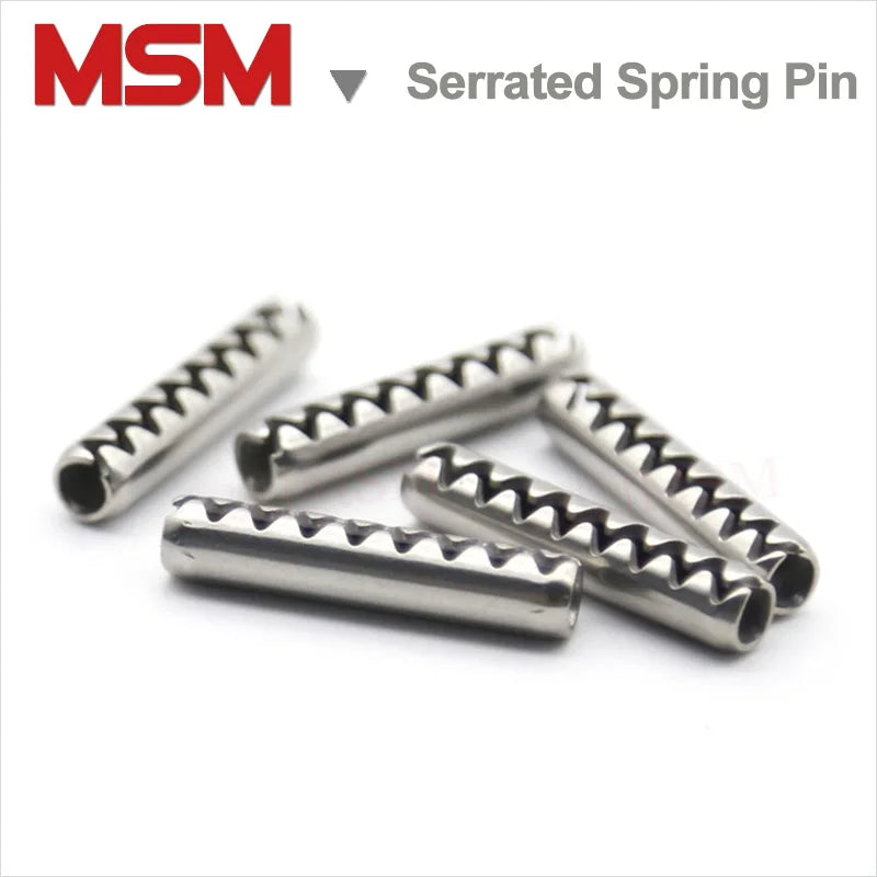 Serrated Spring Pins M1.5 M2 M2.5 M3 Stainless Steel Elastic ...