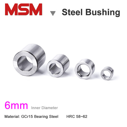 Inner Diameter 6mm Steel Bushings ID 6mm Shaft Sleeve Wear-resistant Sleeve Guide Sleeve Spacer Jig Bushes Drill bushing 