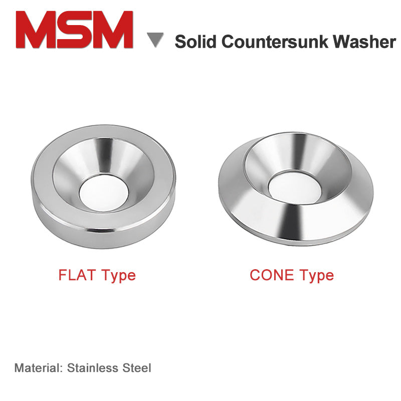 Stainless Steel  Countersunk Solid Cup Finishing Washer