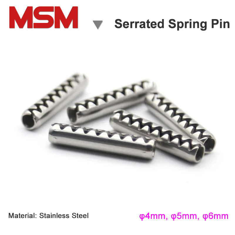 Wave Toothed Spring Roll Pins 4mm 5mm 6mm Stainless Steel Elastic Dowel ...