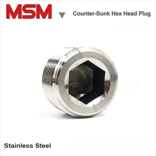 100pcs M20x1.5 Countersunk End Plug 304 Stainless Steel Internal Hex Head Socket Pipe Fitting Throat Plug