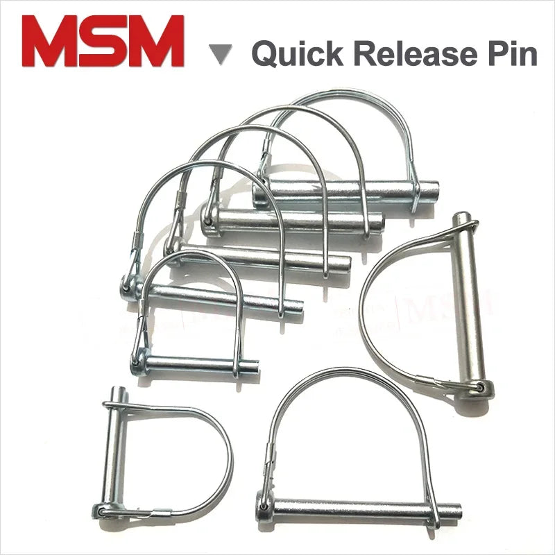 2PCS Spring Carbon Steel Round Arch Wire Shaft Locking Pin Safety Coup ...