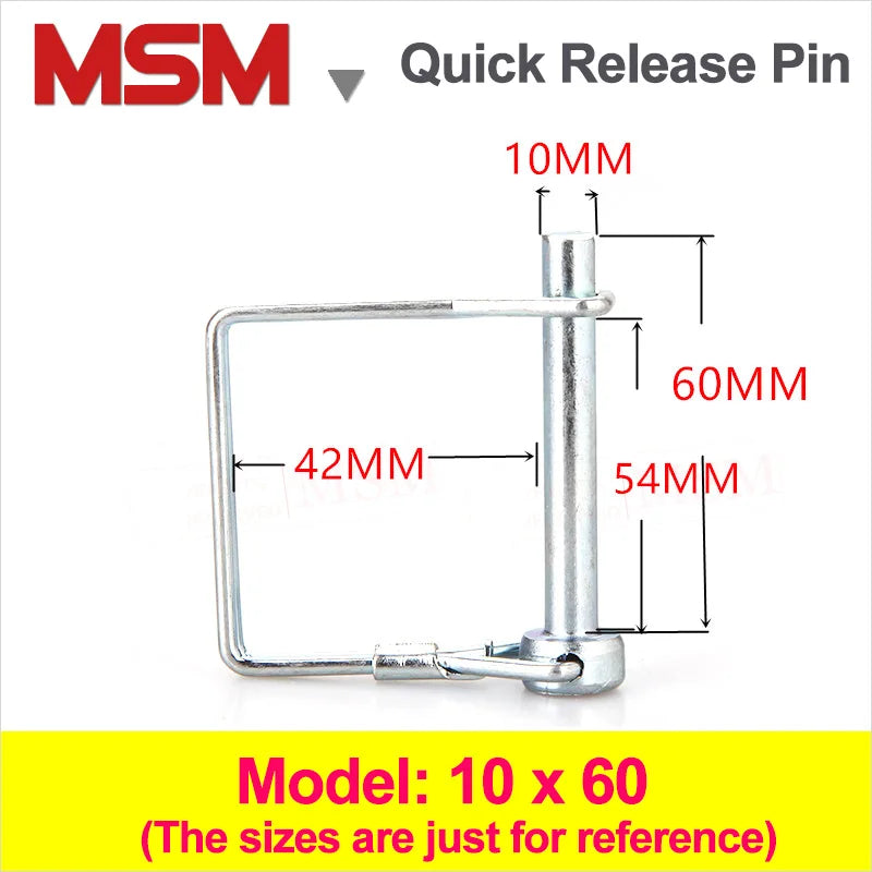 2PCS Steel Square Quick Lock Release Pins M5 M6 M8 M10 M12 Trailer Truck Coupler Safety Pin Shaft Locking Pin