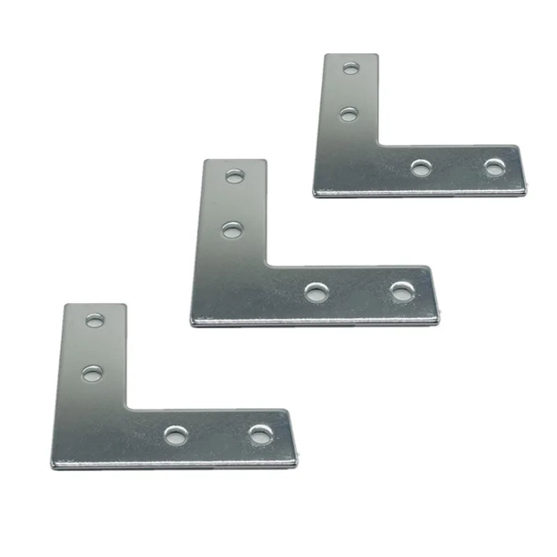 2pcs L Shape Hole Joining Strip Plate T Shape Flat Aluminium Profile Reinforced Angle Connector 2020 3030 4040 5050 4080 8080