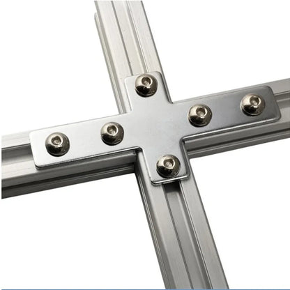 2pcs L Shape Hole Joining Strip Plate T Shape Flat Aluminium Profile Reinforced Angle Connector 2020 3030 4040 5050 4080 8080