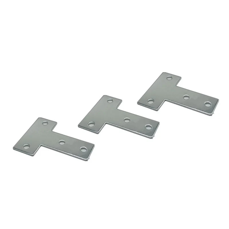 2pcs L Shape Hole Joining Strip Plate T Shape Flat Aluminium Profile Reinforced Angle Connector 2020 3030 4040 5050 4080 8080