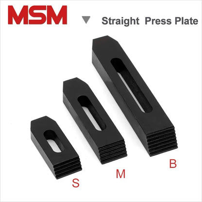 2pcs MSM Straight Press Plate 10.9 Level Steel M10 M12 M16 Gear Tooth Board Mould Step Block for CNC Milling Machine Lathe Tools