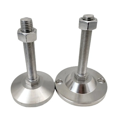 4pcs Heavy Duty Foot Cup 304 Stainless Steel Adjustable Leg Balance Support Swivel Base Screw Foot Pad for Machines Funitures