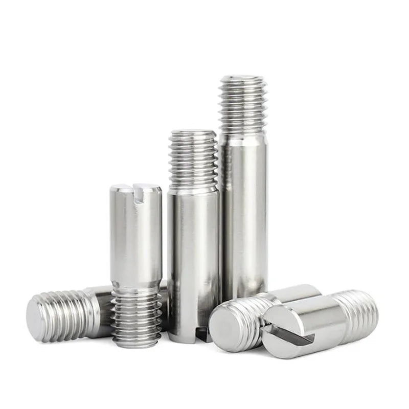 4pcs M6 M8 M10 Slotted Headless Screws with Shank 304 Stainless Steel External Thread Parallel Pins Positioning Dowel Pin GB878